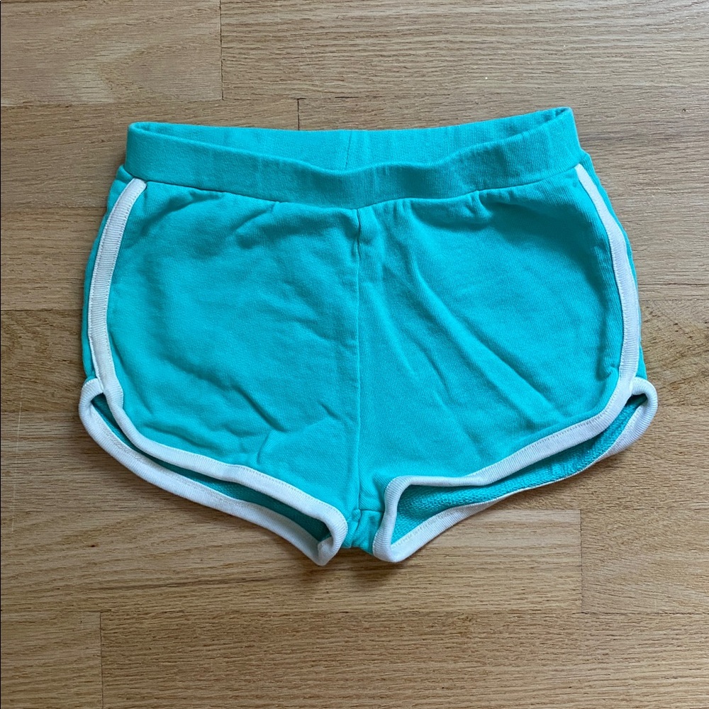 Hanna Andersson Teal French Terry Dolphin Vent Shorts
